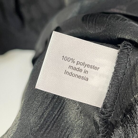 NEW Lane Bryant Womens Plus 22 Black Button Up Blouse Tunic Shirt Long Sleeve - Picture 6 of 14